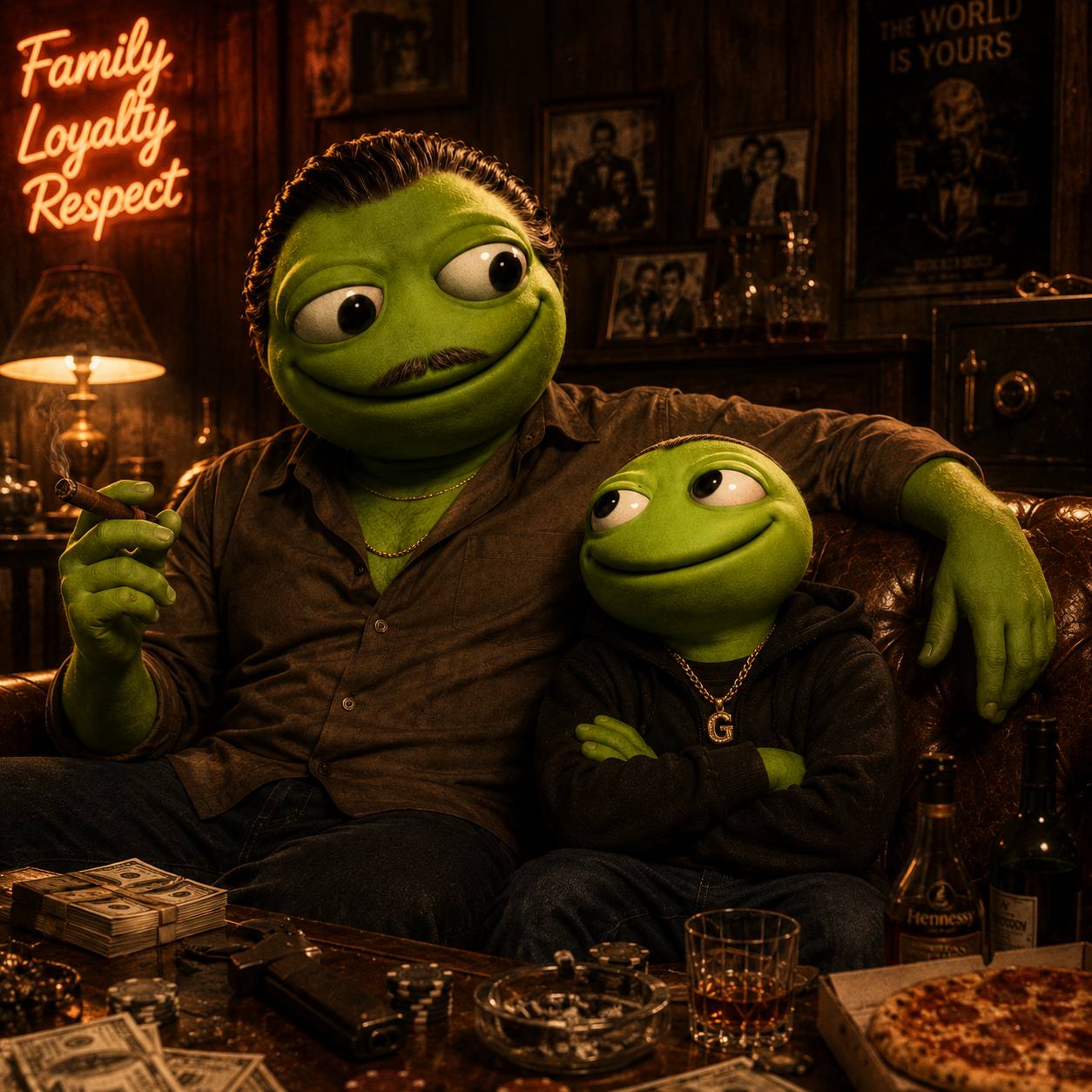 TOAD The Godfather beside the new generation of TOAD — family, loyalty, respect